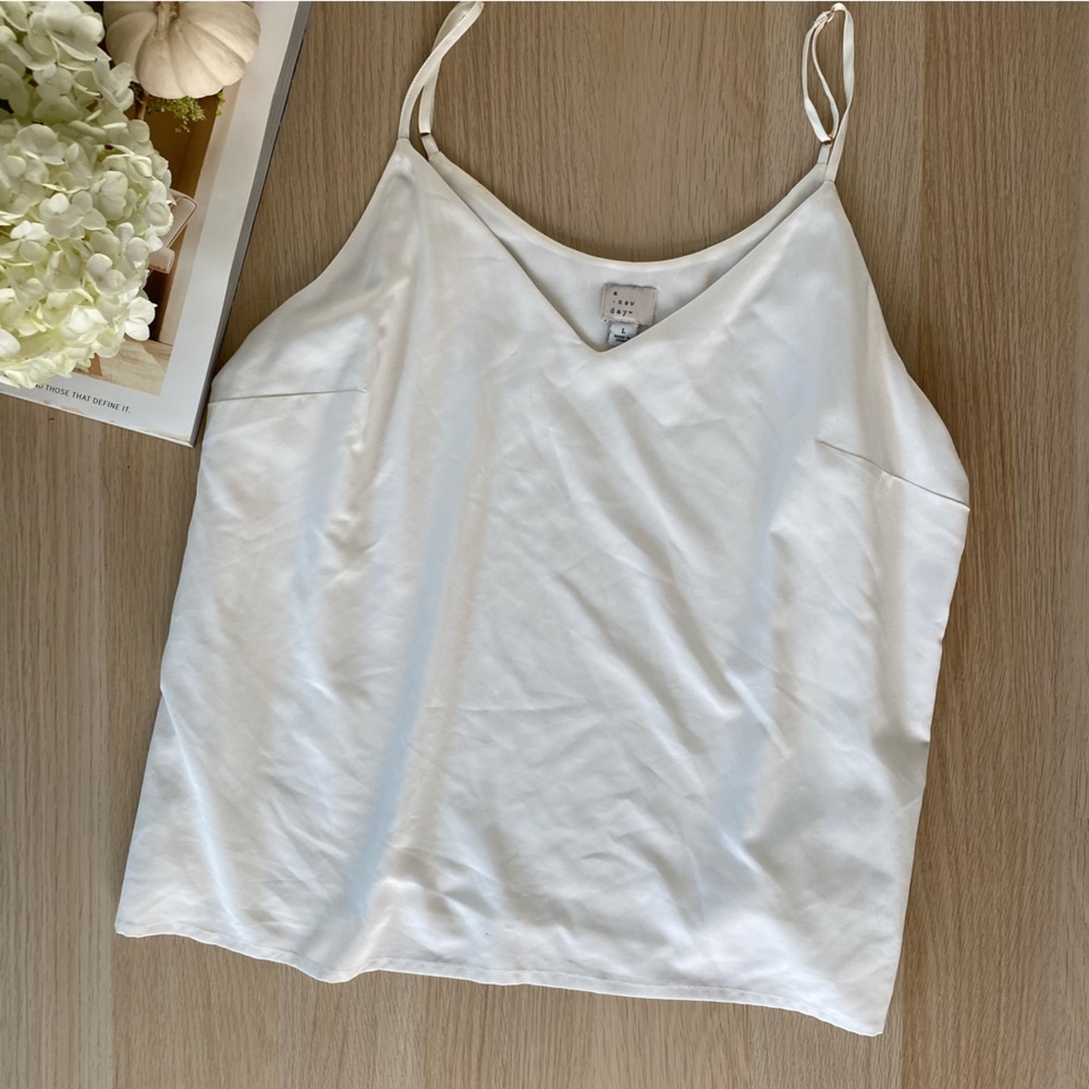 White spaghetti strap shirt